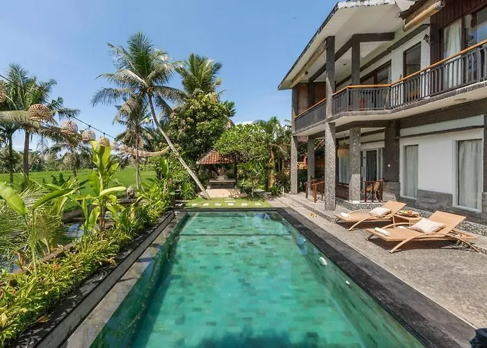 Villa Family Paradise Villa, Shared Pool, Jungle & Rice Field Views *