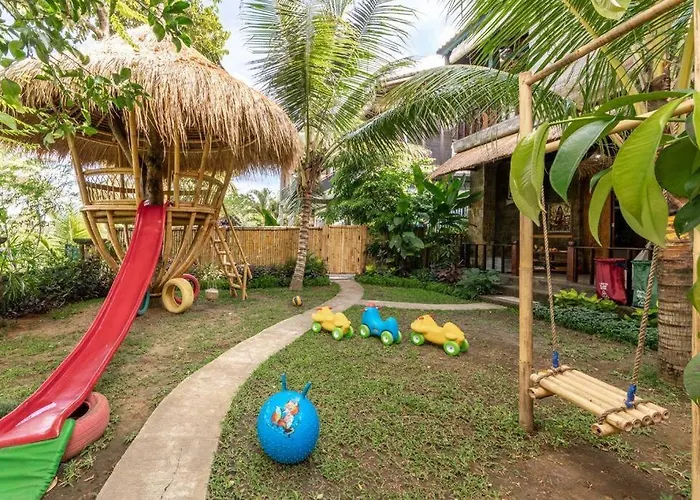 Villa Family Paradise Villa, Shared Pool, Jungle & Rice Field Views *